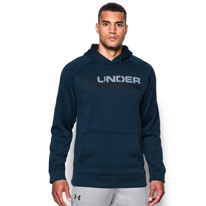 Men's Under Armour Wordmark Storm Fleece Hoodie, Size: Xl, Brown Over