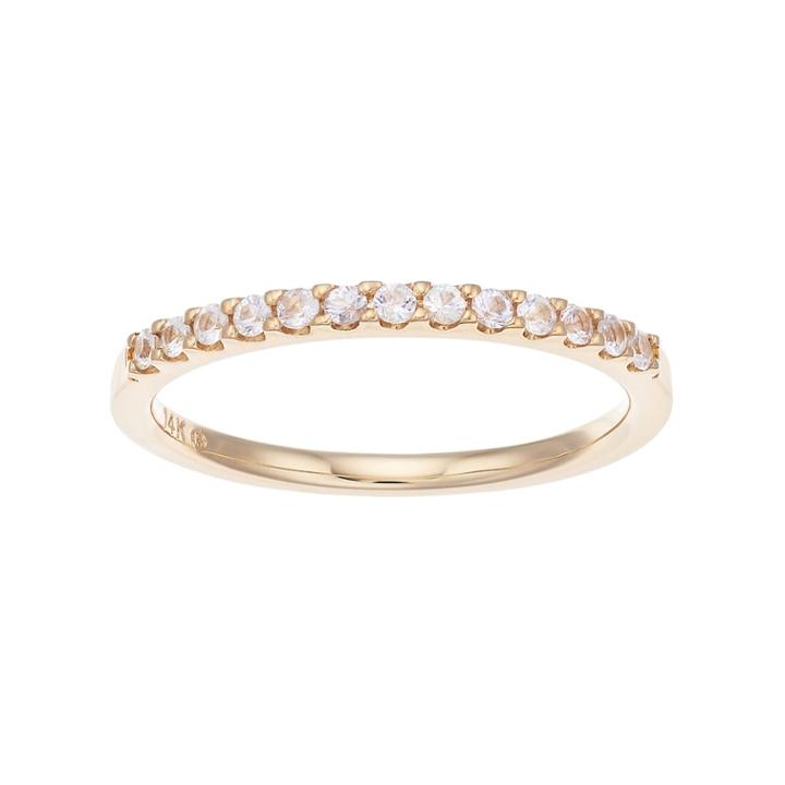 Boston Bay Diamonds 14k Gold White Sapphire Stack Ring, Women's, Size: 6