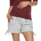 Maternity A:glow Knot Hem Shorts, Women's, Size: Xxl-mat, White