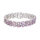Sterling Silver Amethyst & White Topaz Tennis Bracelet, Women's, Size: 7.5, Purple