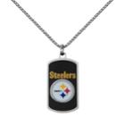 Men's Stainless Steel Pittsburgh Steelers Dog Tag Necklace, Silver