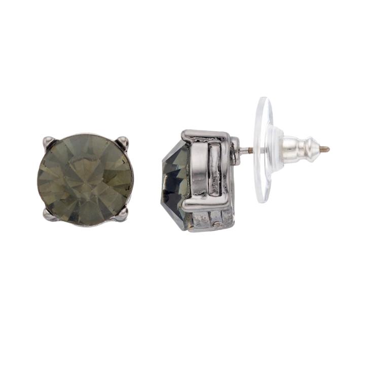 Dana Buchman Round Button Stud Earrings, Women's, Black