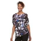 Women's Dana Buchman Chiffon Popover Top, Size: Xl, Lt Purple