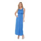 Women's White Mark Katherine Lace-trim Maxi Dress, Size: Small, Blue