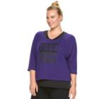 Plus Size Gaiam Reveal Yoga Crop Top, Women's, Size: 3xl, Purple