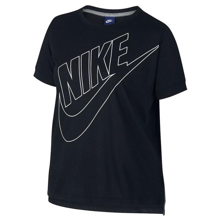 Plus Size Women's Nike Sportswear Short-sleeve Top, Size: 3xl, Grey (charcoal)