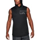 Men's Under Armour Terry Sleeveless Hoodie, Size: Xl, Black