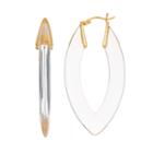 Amore By Simone I. Smith 18k Gold Over Silver Geometric Lucite Hoop Earrings, Women's, Yellow