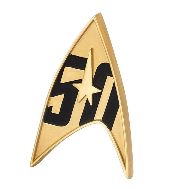 Star Trek 50th Anniversary Magnetic Badge By Quantum Mechanix, Kids Unisex, Multicolor
