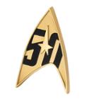 Star Trek 50th Anniversary Magnetic Badge By Quantum Mechanix, Kids Unisex, Multicolor