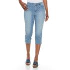 Women's Gloria Vanderbilt Jordyn Capri Jeans, Size: 4, Light Blue