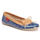 Chooka Classic Dot Skimmer Women's Water-resistant Rain Flats, Size: 8, Blue (navy)