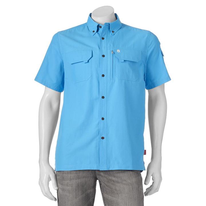 Men's Coleman Classic-fit Solid Guide Performance Button-down Shirt, Size: Xxl, Med Blue
