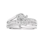 Lovemark 10k White Gold 3/4 Carat T.w. Diamond Cluster Ring, Women's, Size: 7