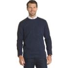 Men's Arrow Classic-fit Colorblock Fleece Crewneck Sweater, Size: Large, Blue Other
