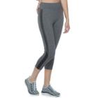 Juniors' So&reg; Mesh Panel Yoga Capris, Teens, Size: Large, Dark Grey