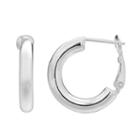 Primrose Sterling Silver Tube Hoop Earrings, Women's, Grey