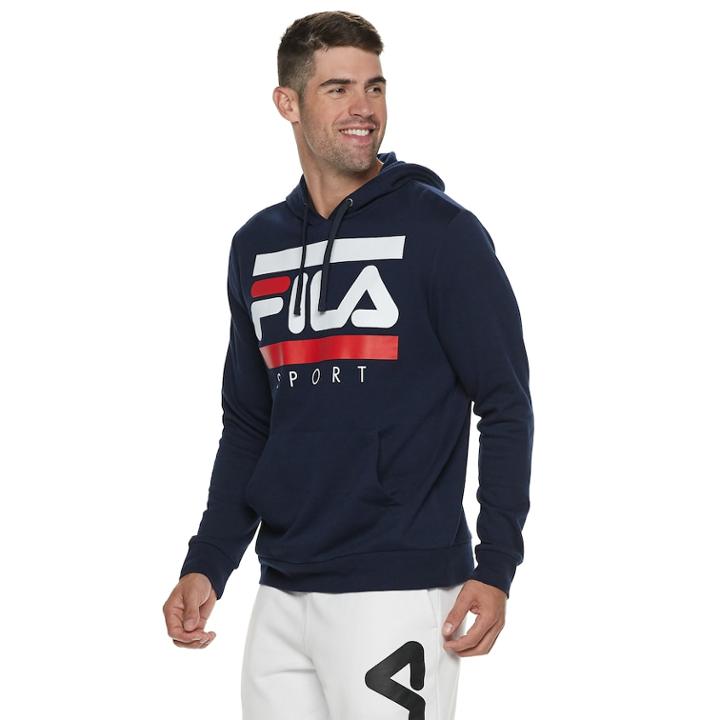 Men's Fila Sport Hbr Pull-over Hoodie, Size: Medium, Blue (navy)