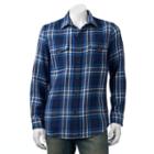 Big & Tall Sonoma Goods For Life&trade; Classic-fit Plaid Button-down Shirt, Men's, Size: M Tall, Blue