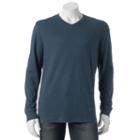 Men's Croft & Barrow&reg; Classic-fit Easy-care V-neck Tee, Size: Medium, Dark Blue