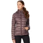 Women's Heat Keep Hooded Packable Puffer Down Jacket, Size: Large, Purple