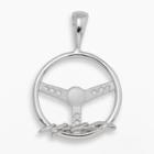 Insignia Collection Nascar Kasey Kahne Sterling Silver Steering Wheel Pendant, Adult Unisex, Grey
