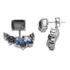 Simply Vera Vera Wang Geometric Nickel Free Front Back Earrings, Women's, Brt Blue