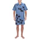 Big & Tall Residence Floral Camp Shirt And Swim Trunks Set, Men's, Size: 2xb, Blue