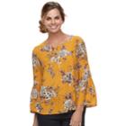 Women's Apt. 9&reg; Zipper Accent Georgette Top, Size: Large, Drk Orange