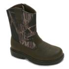 Deer Stags Tour Boys' Camouflage Waterproof Boots, Boy's, Size: Medium (3), Dark Green