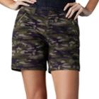 Women's Lee Zippered Twill Shorts, Size: 6 Avg/reg, Moss Spring Camo