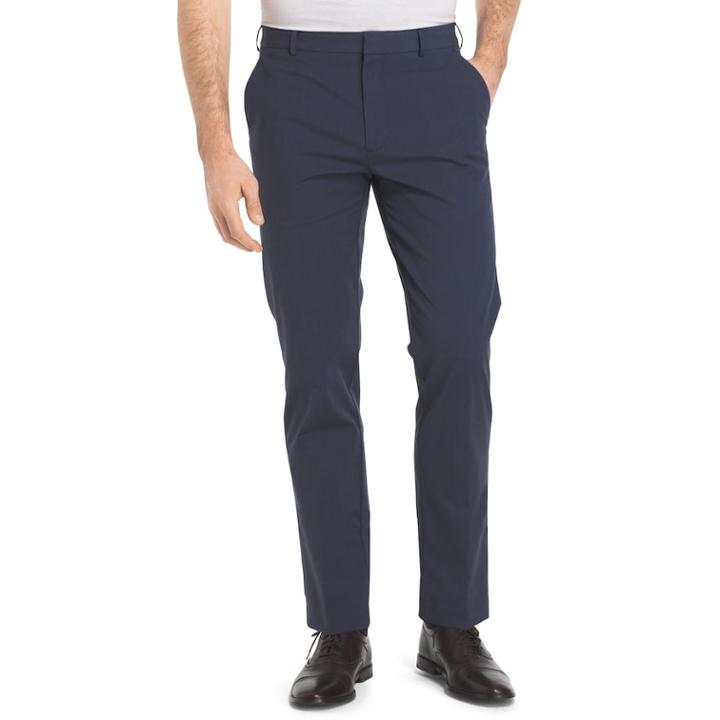 Big & Tall Van Heusen Flex Straight-fit Stretch Oxford Chino Pants, Men's, Size: 48x29, Blue (navy)