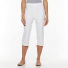 Women's Croft & Barrow&reg; Embellished Capri Jeans, Size: Xl, White