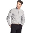Men's Izod Premium Essentials Classic-fit Plaid Button-down Shirt, Size: Large, Grey