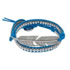 Mudd&reg; Blue Feather Wrap Bracelet, Women's, Turq/aqua