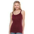 Juniors' So&reg; Lace Trim Camisole, Girl's, Size: Medium, Dark Pink