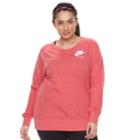 Plus Size Nike Vintage Crewneck Long Sleeve Top, Women's, Size: 3xl, Pink