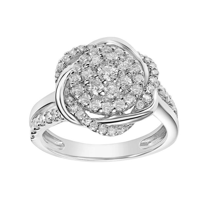 Simply Vera Vera Wang 14k White Gold 1 Carat T.w. Diamond Engagement Ring, Women's, Size: 5.50