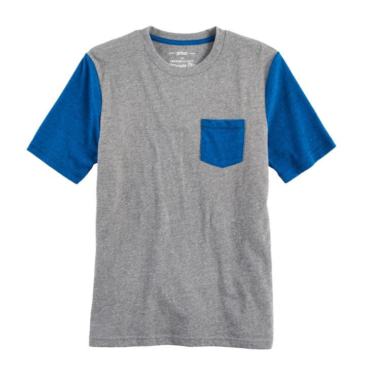Boys 8-20 Urban Pipeline&reg; Ultimate Colorblock Pocket Tee, Size: Large, Blue