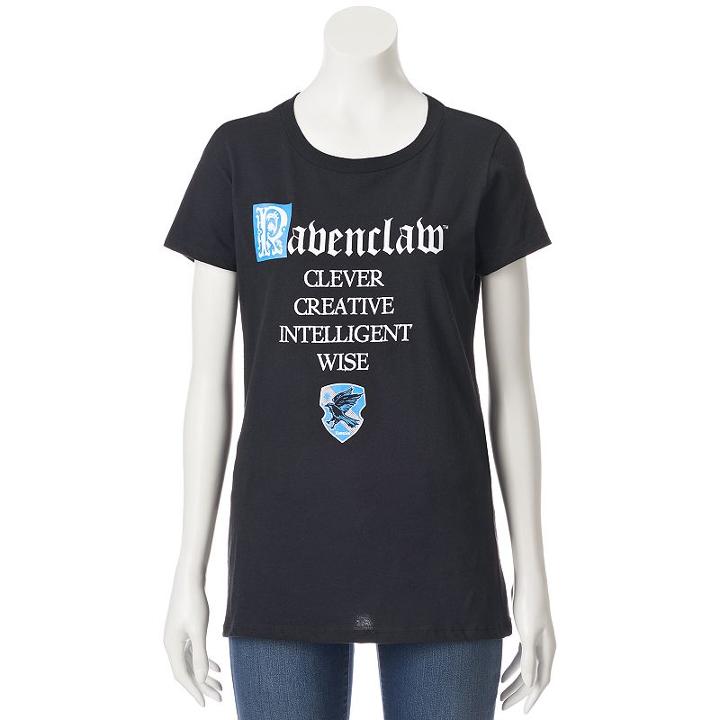 Juniors' Harry Potter Ravenclaw Short Sleeve Graphic Tee, Girl's, Size: Large, Black