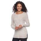 Petite Dana Buchman Mixed-stitch Cardigan, Women's, Size: L Petite, White Oth