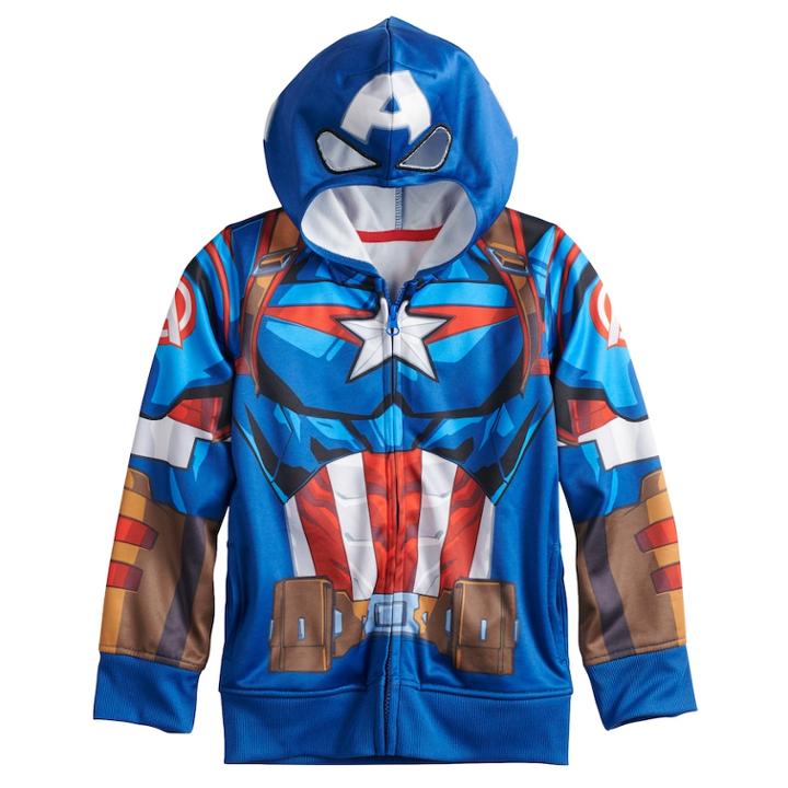 Boys 4-12 Jumping Beans&reg; Marvel Captain America Zip Hoodie, Size: 12, Blue