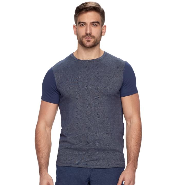 Men's Marc Anthony Slim-fit Contrast Tee, Size: Large, Blue