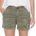 Women's Sonoma Goods For Life&trade; Cargo Shorts, Size: 6, Beig/green (beig/khaki)
