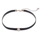 Lc Lauren Conrad Round Stone Velvet Choker Necklace, Women's, Grey