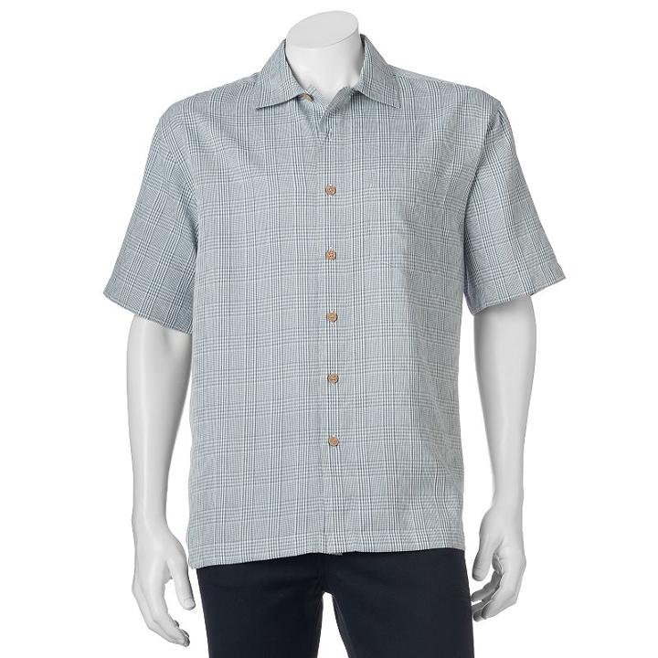 Big & Tall Batik Bay Casual Button-down Shirt, Men's, Size: Xl Tall, Dark Green
