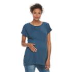 Maternity A:glow Shirred Tunic, Women's, Size: M-mat, Blue (navy)