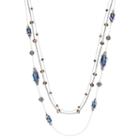 Simply Vera Vera Wang Beaded Station Layered Necklace, Women's, Blue Other