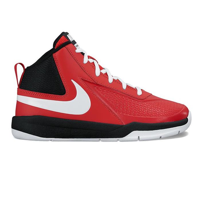 Nike Team Hustle D 7 Kids' Basketball Shoes, Boy's, Size: 11, Red