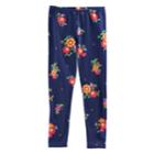 Disney / Pixar Coco Girls 4-7 Floral Print Leggings By Jumping Beans&reg;, Size: 7, Dark Blue